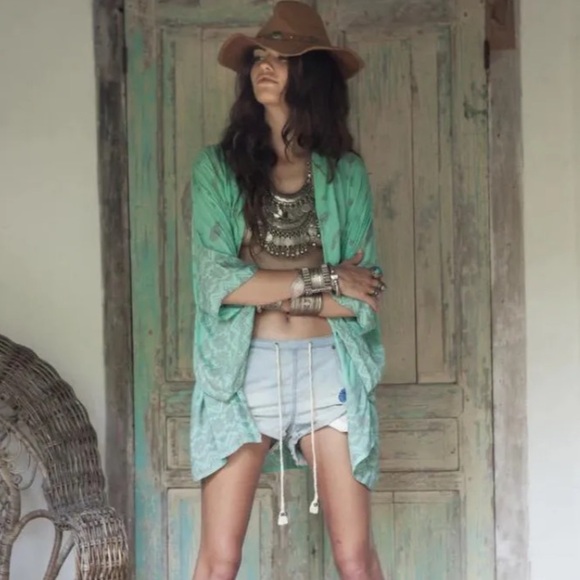 Spell Tribal Kimono - Sage - OS - Vintage - Picture 2 of 11